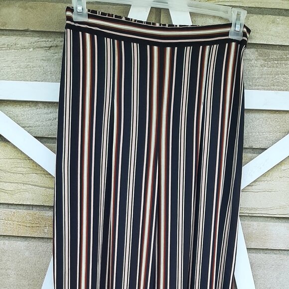 Live To Be Spoiled High Rise Striped Wide Leg Pants Size M - Picture 1 of 7